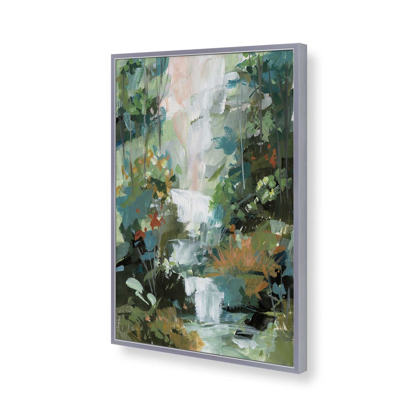 [Color:Polished Chrome], Picture of art in a Polished Chrome frame of the corner