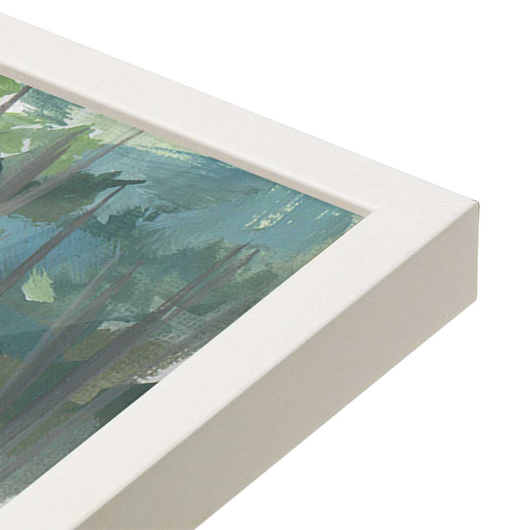 [Color:Opaque White], Picture of art in a Opaque White frame at an angle