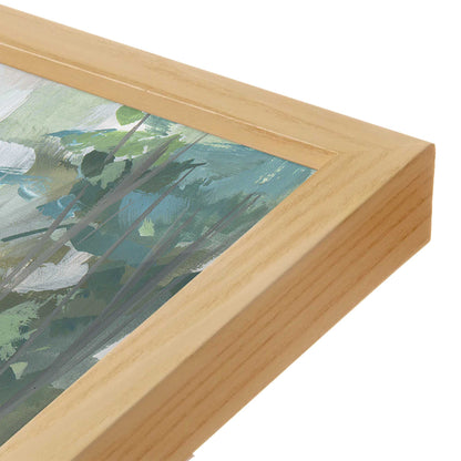 [Color:American Maple], Picture of art in a American Maple frame at an angle