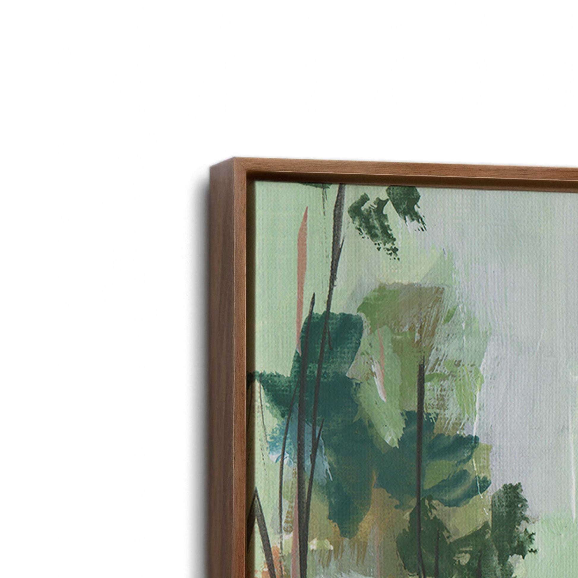 [Color:Walnut], Picture of art in a Walnut frame at an angle