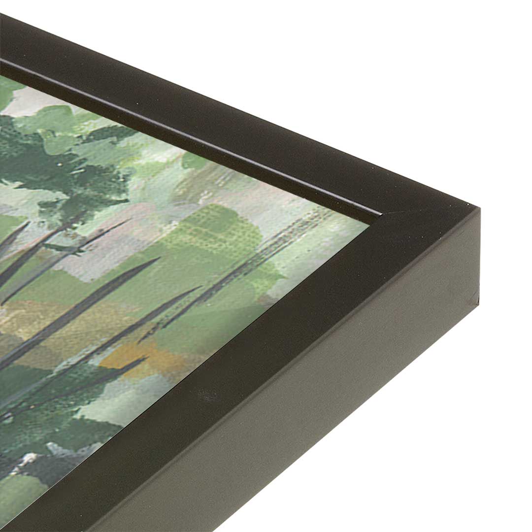 [Color:Satin Black], Picture of art in a Satin Black frame at an angle