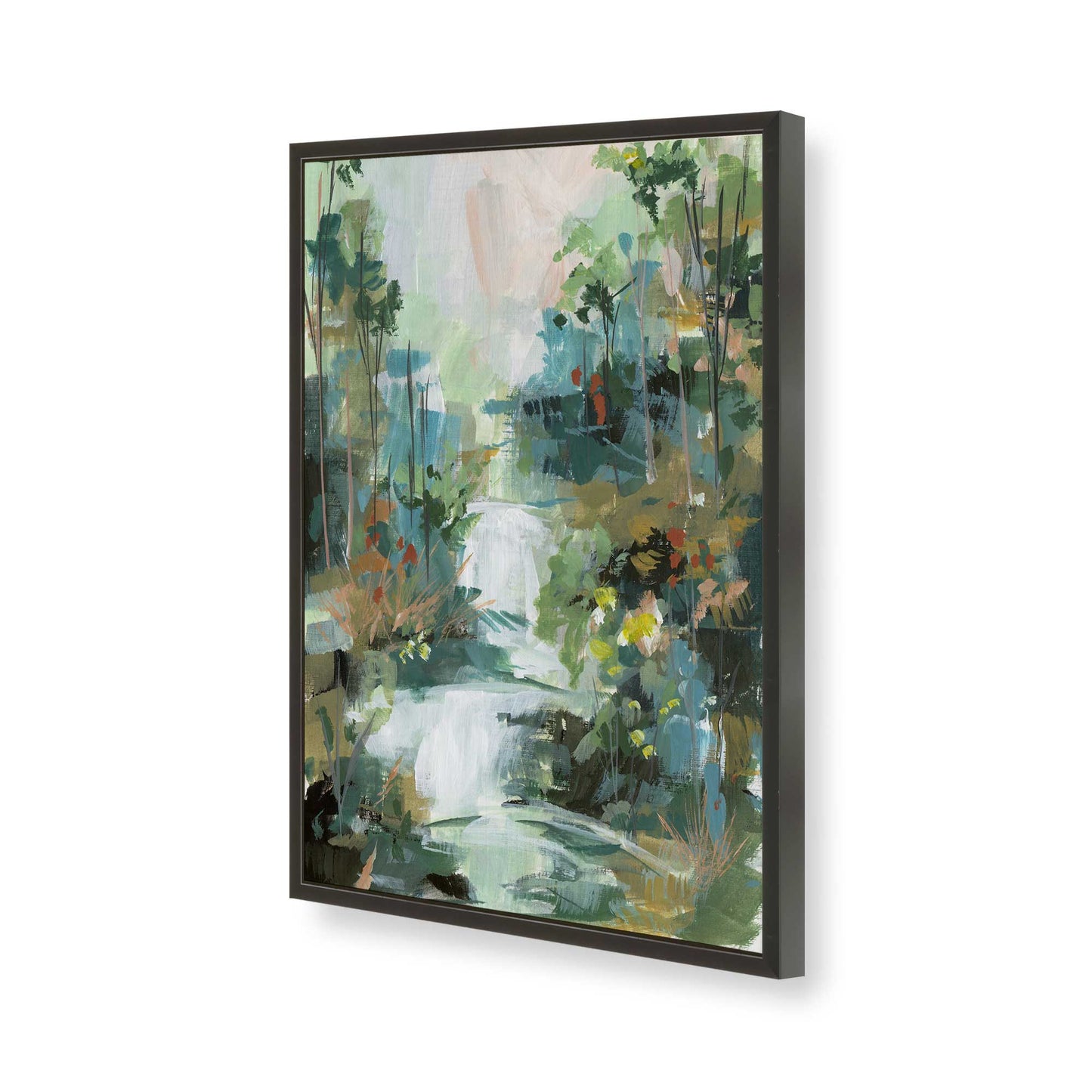 [Color:Satin Black], Picture of art in a Satin Black frame of the corner