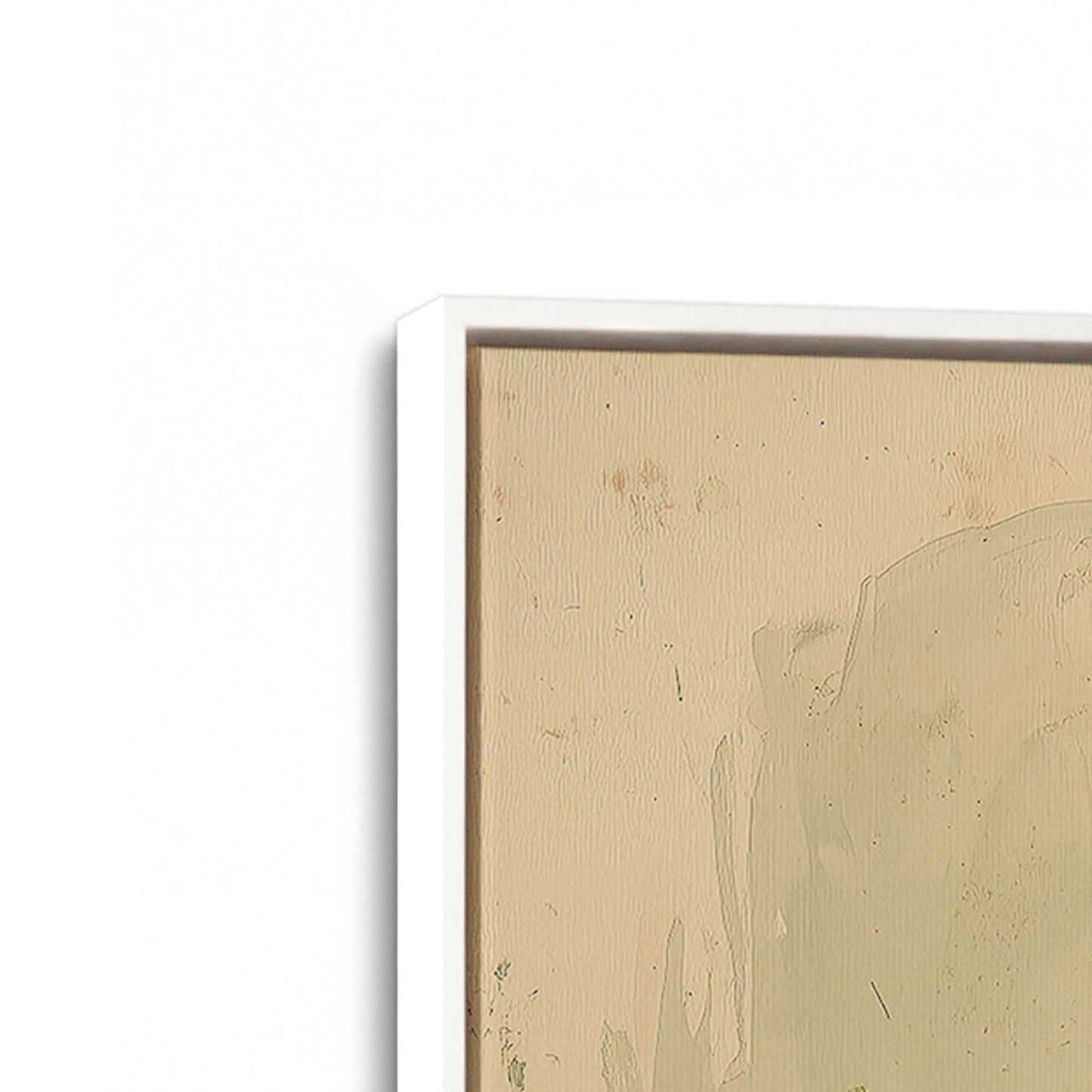 [Color:Opaque White], Picture of art in a White frame at an angle