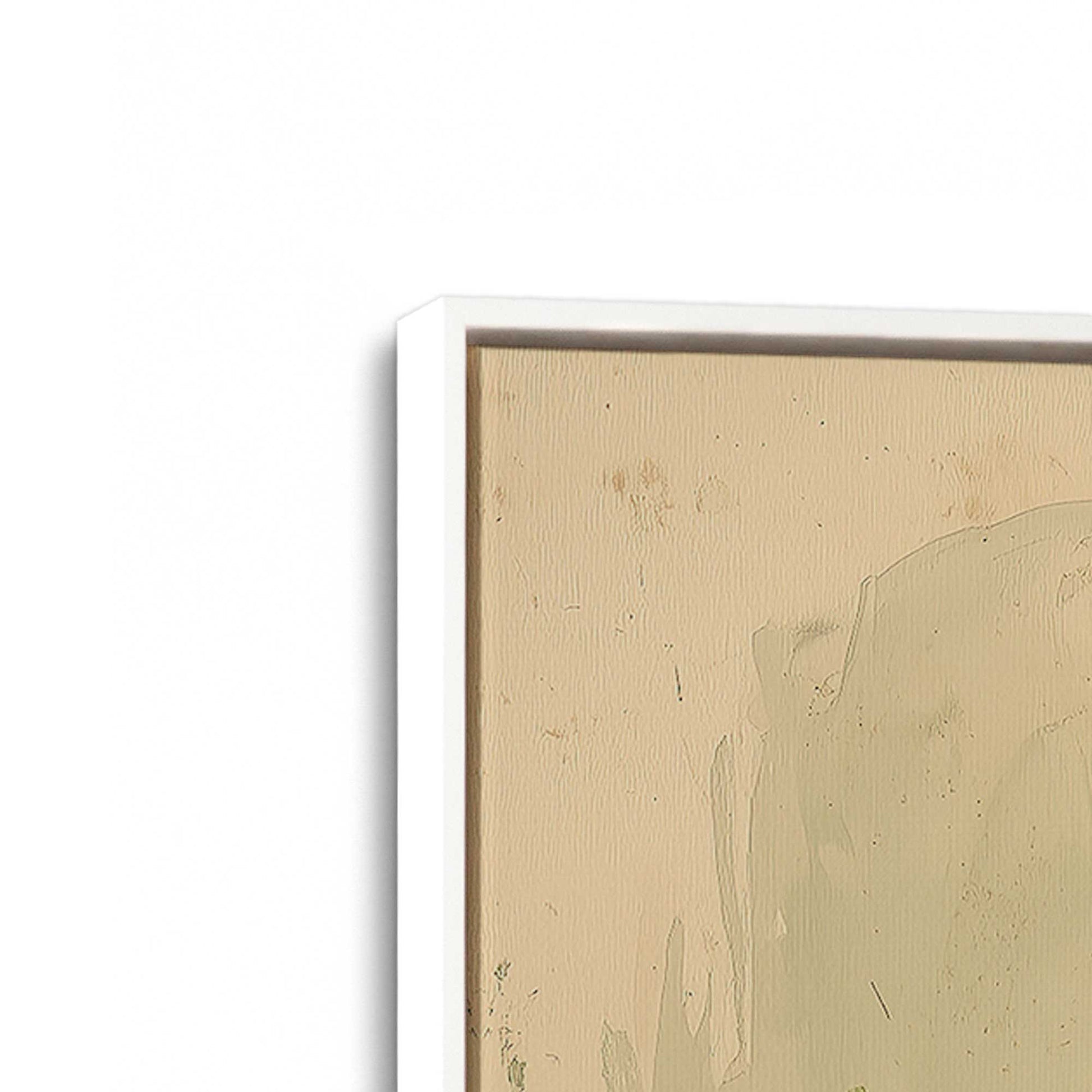 [Color:Opaque White], Picture of art in a White frame at an angle