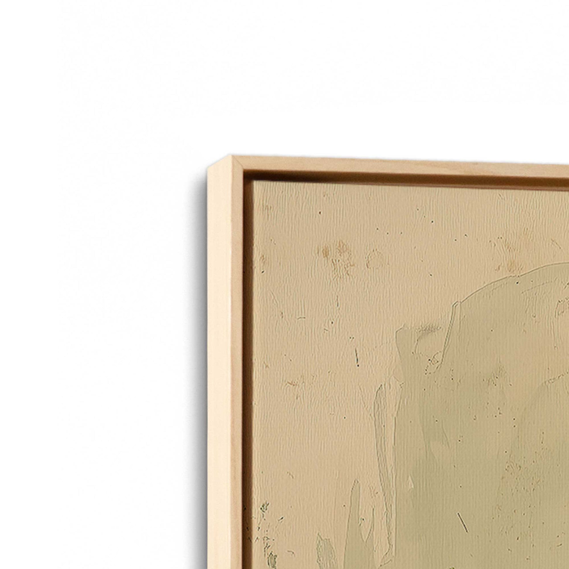 [Color:American Maple], Picture of art in a American Maple frame at an angle