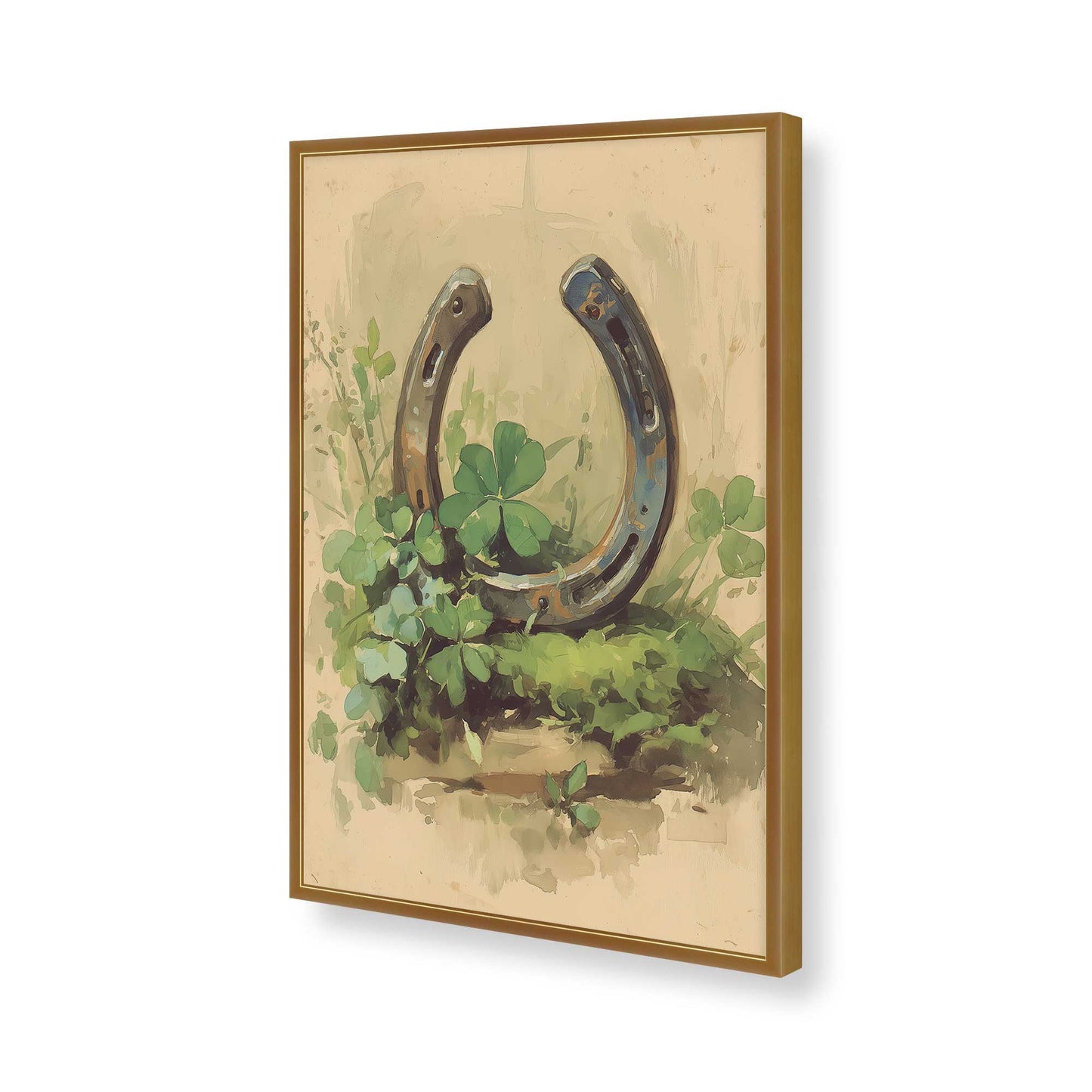 [Color:Polished Gold], Picture of art in a Polished Gold frame of the corner