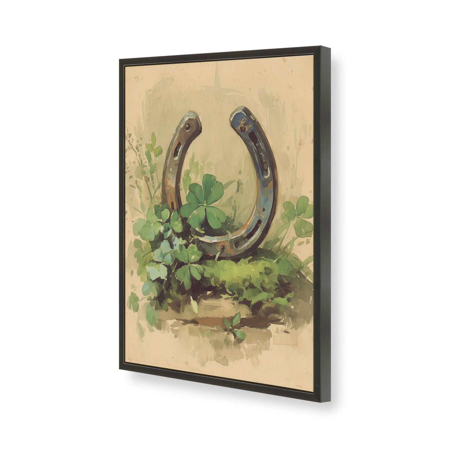 [Color:Satin Black], Picture of art in a Satin Black frame of the corner
