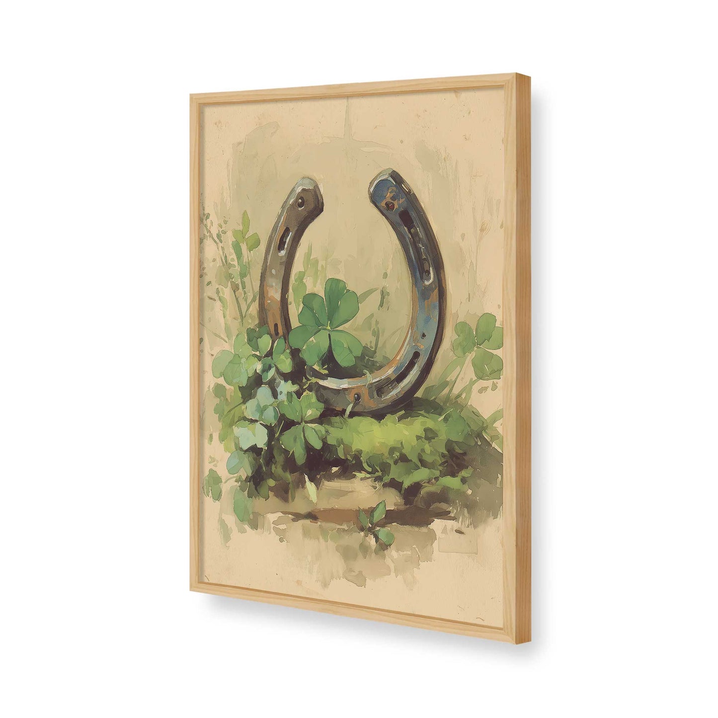 [Color:American Maple], Picture of art in a American Maple frame of the corner