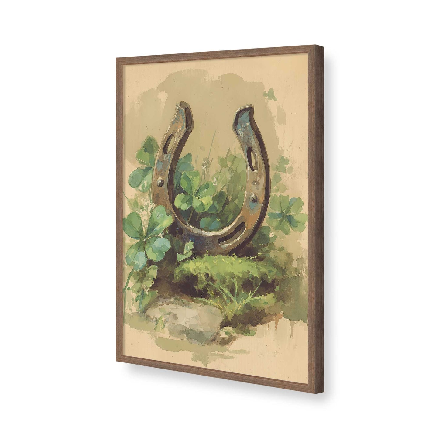 [Color:Walnut], Picture of art in a Walnut frame of the corner