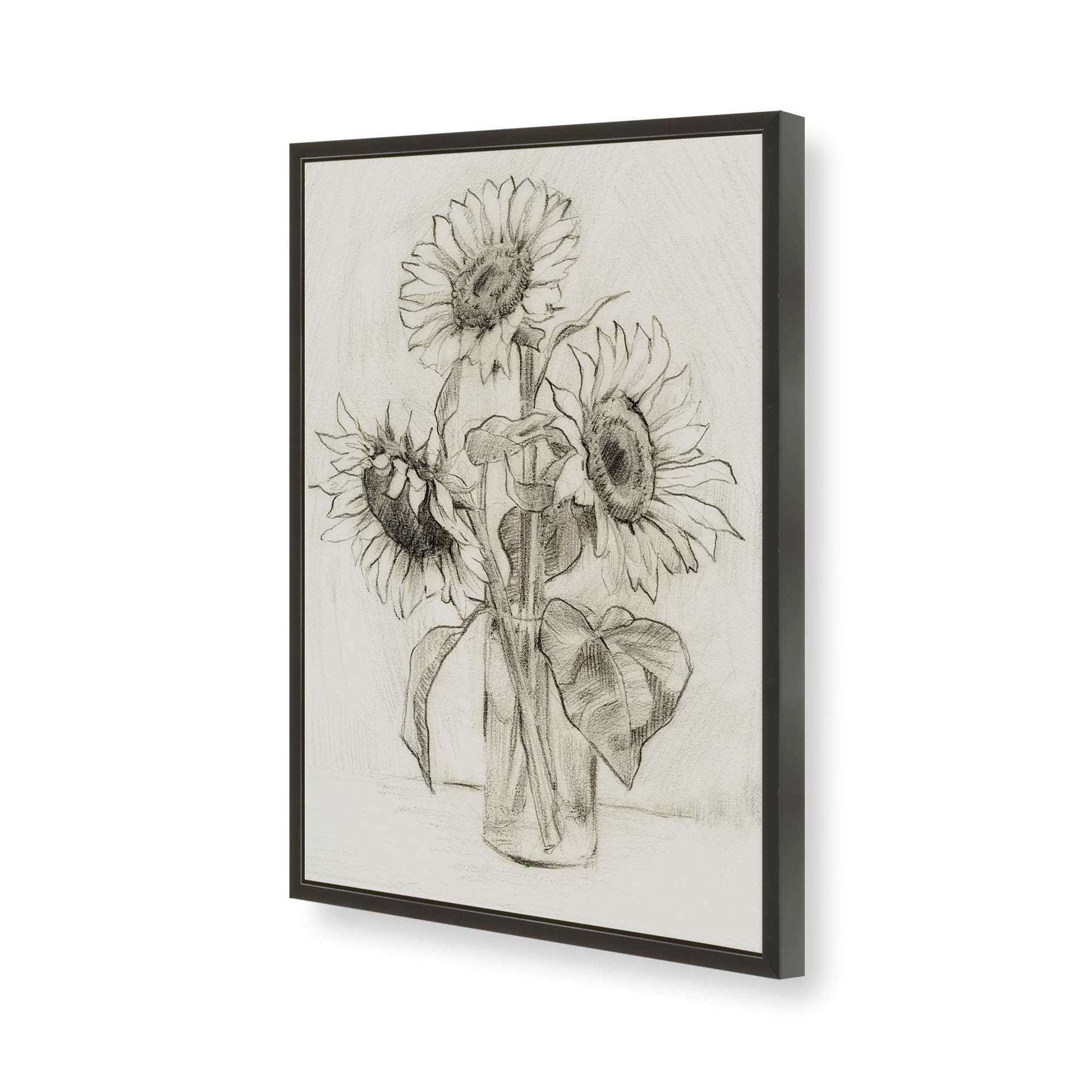 [Color:Satin Black], Picture of art in a Satin Black frame of the corner