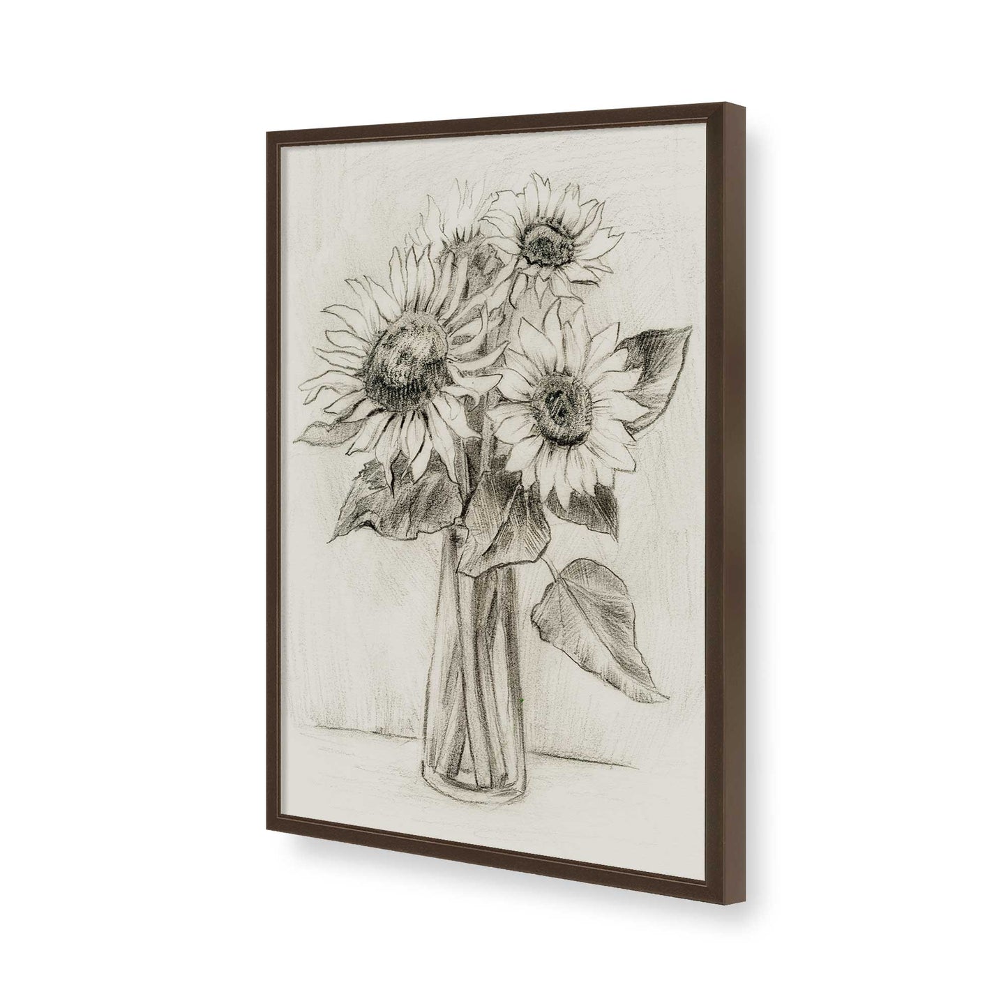 [Color:Brown], Picture of art in a Brown frame of the corner