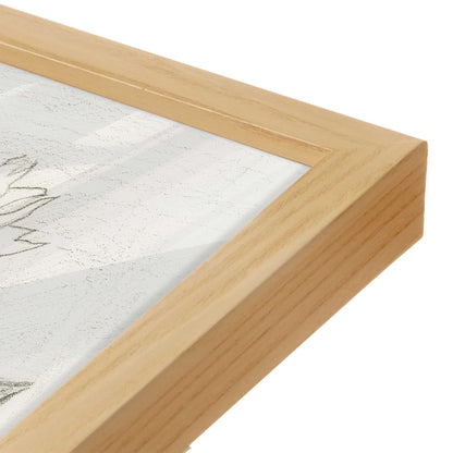 [Color:American Maple], Picture of art in a American Maple frame at an angle