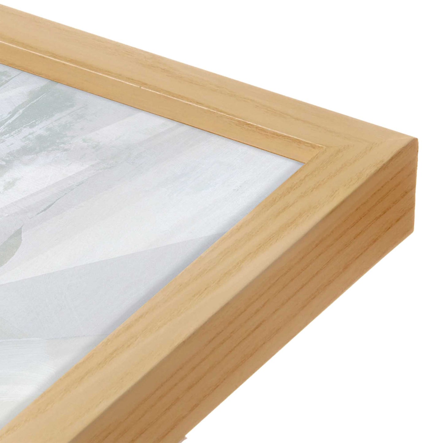 [Color:American Maple], Picture of art in a American Maple frame at an angle