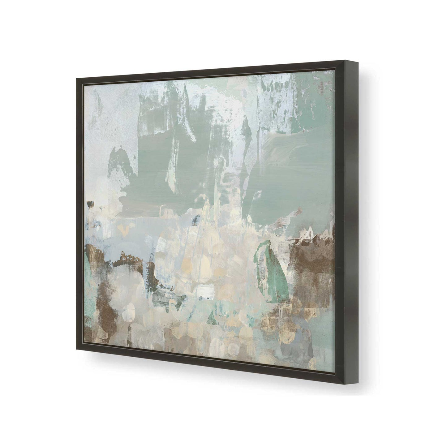 [Color:Satin Black], Picture of art in a Satin Black frame of the corner