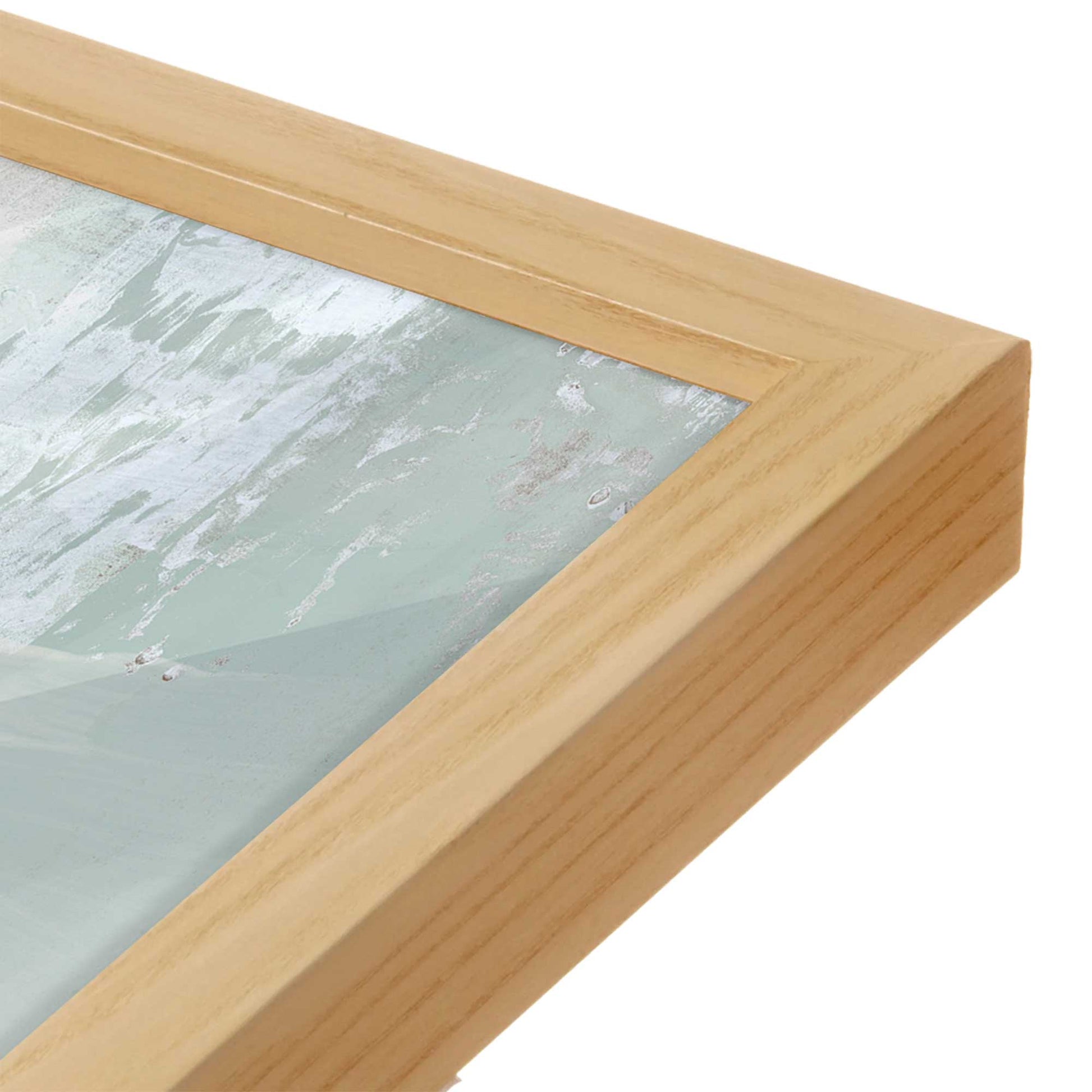 [Color:American Maple], Picture of art in a American Maple frame at an angle