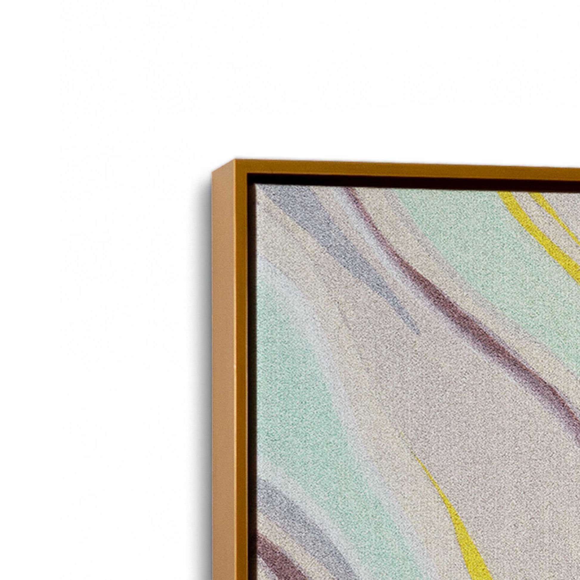 [Color:Polished Gold], Picture of art in a Polished Gold frame at an angle