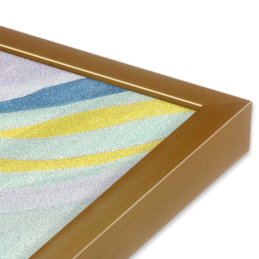 [Color:Polished Gold], Picture of art in a Polished Gold frame at an angle