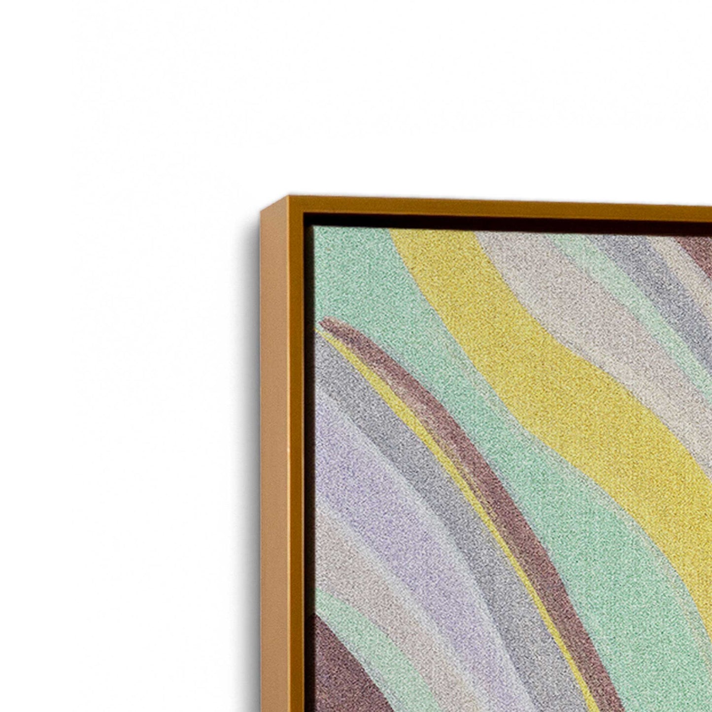 [Color:Polished Gold], Picture of art in a Polished Gold frame at an angle