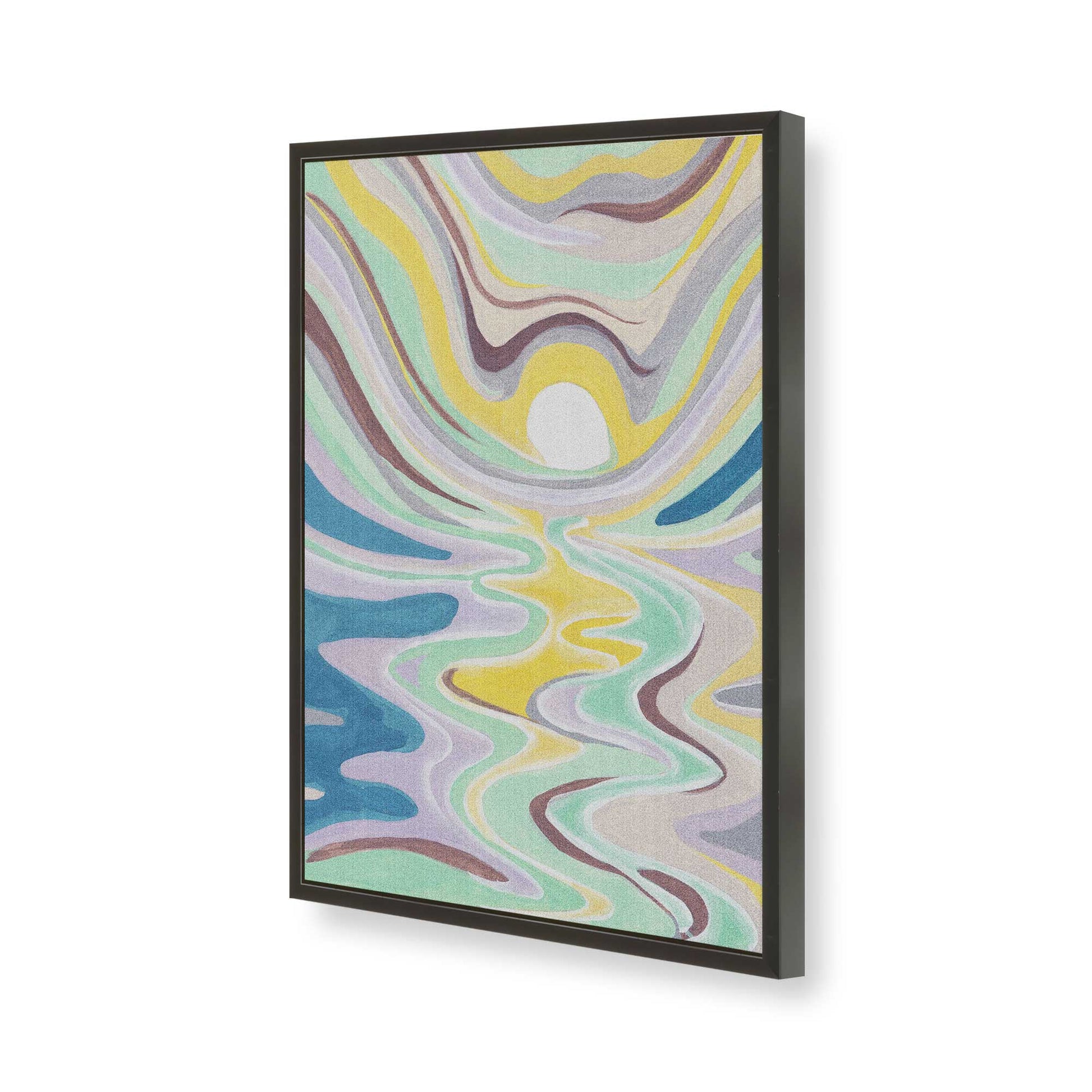 [Color:Satin Black], Picture of art in a Satin Black frame of the corner