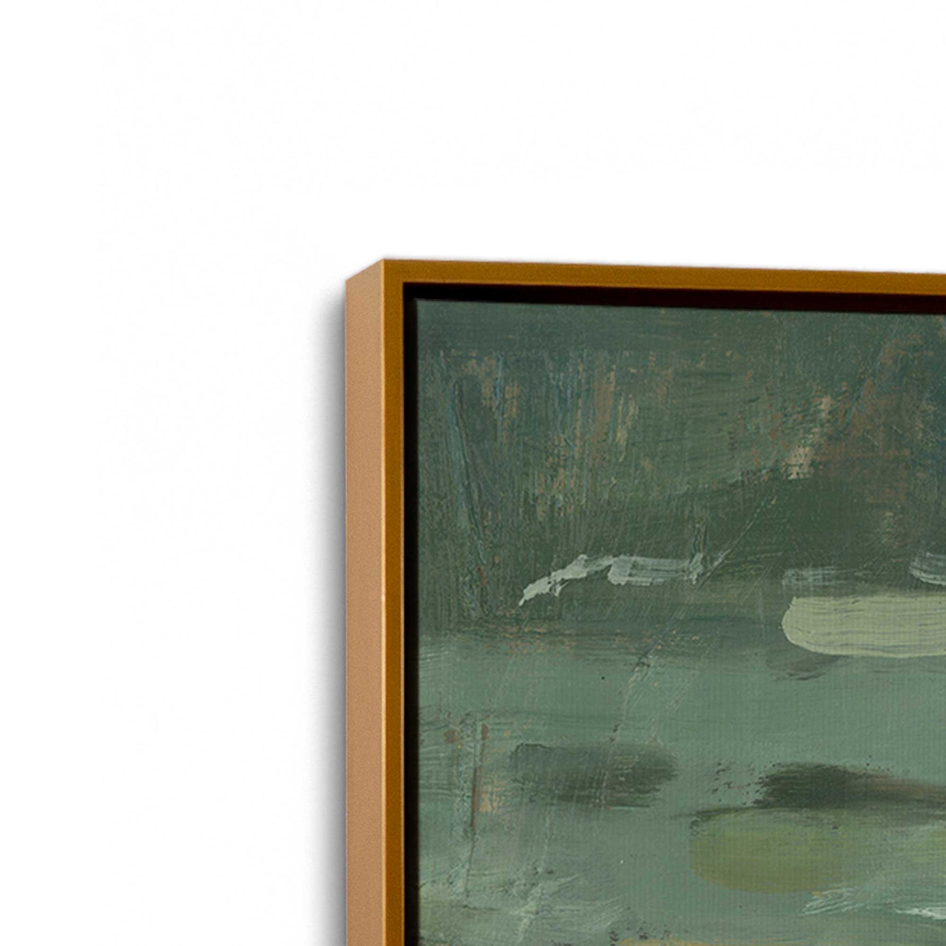 [Color:Polished Gold], Picture of art in a Polished Gold frame at an angle