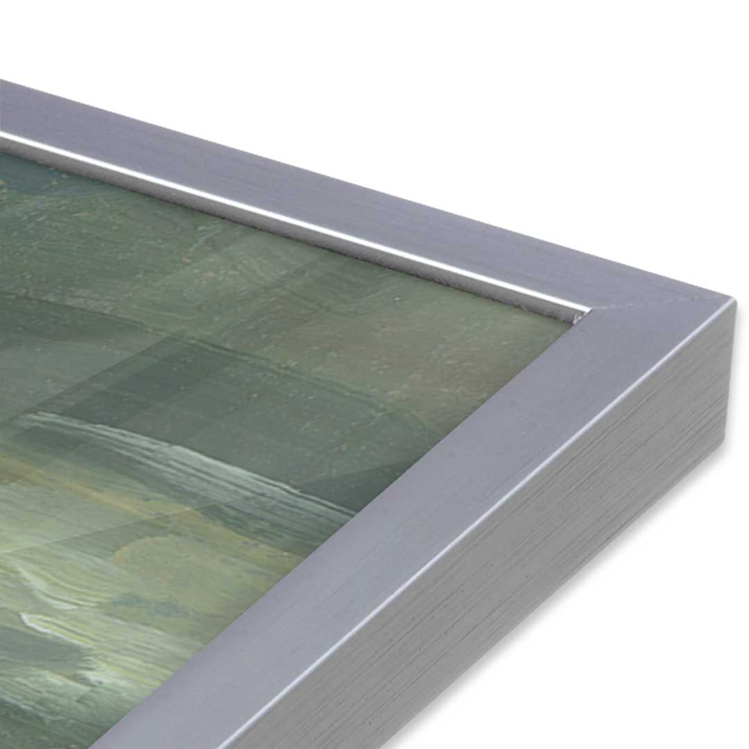 [Color:Polished Chrome], Picture of art in a Polished Chrome frame at an angle