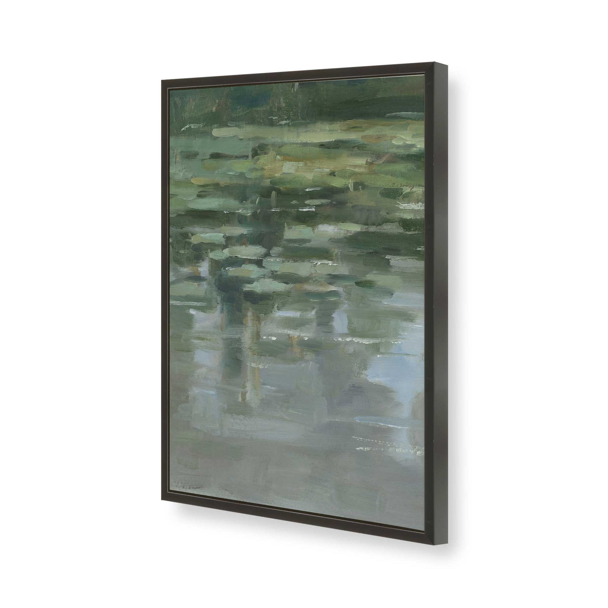 [Color:Satin Black], Picture of art in a Satin Black frame of the corner