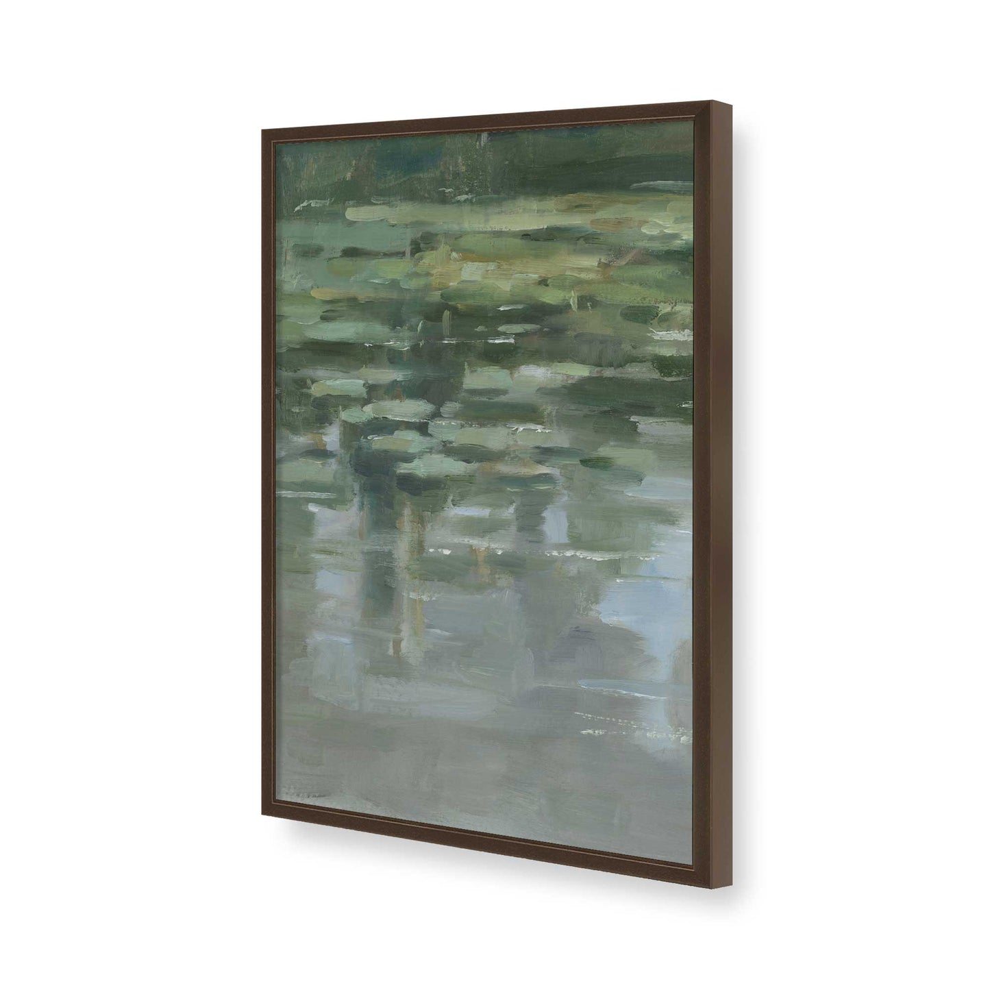 [Color:Brown], Picture of art in a Brown frame of the corner