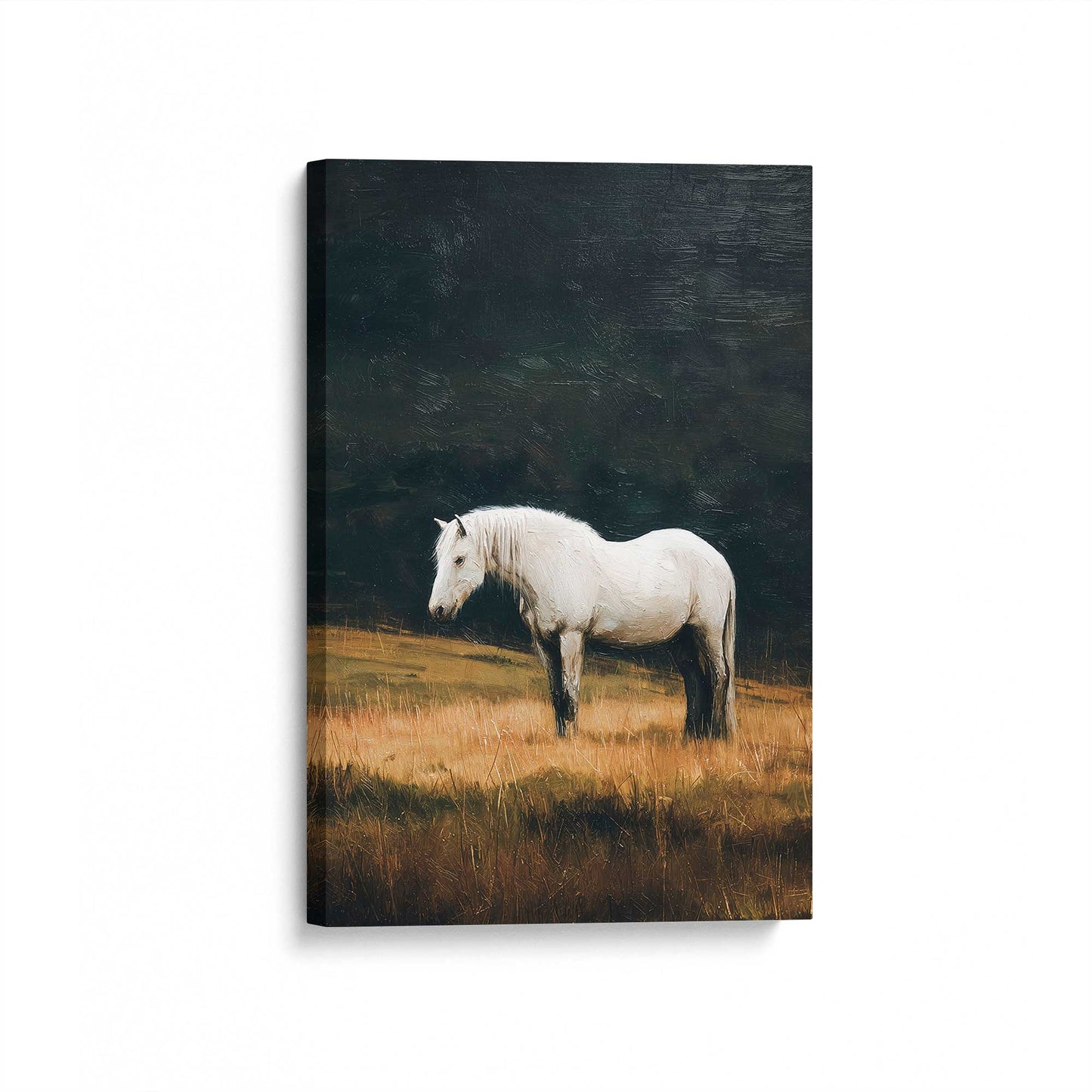 [Color:Stretched Canvas], Picture of art at an angle