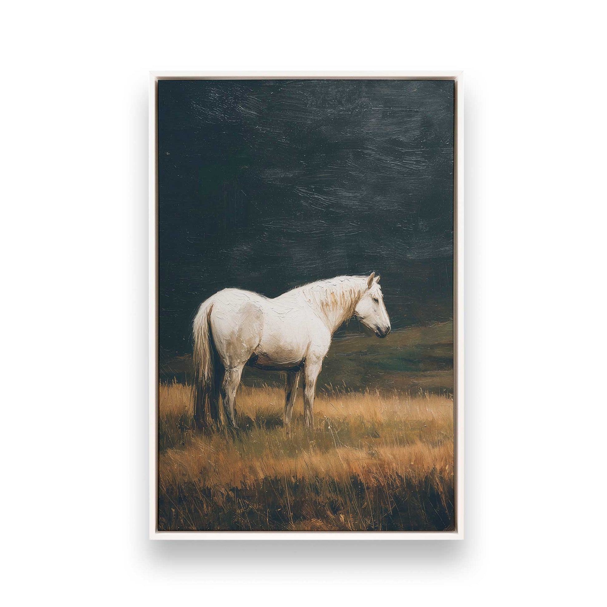 [Color:Opaque White], Picture of art in a White frame