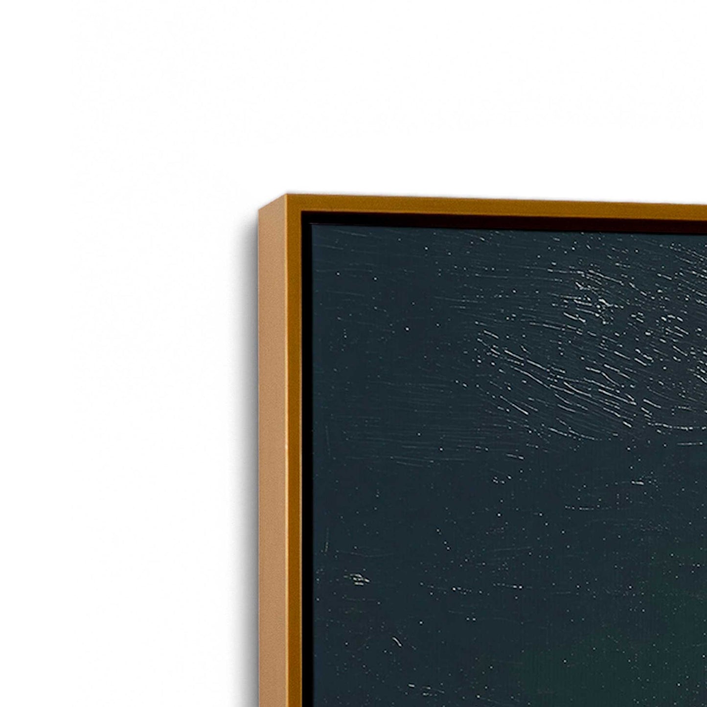 [Color:Polished Gold], Picture of art in a Polished Gold frame at an angle