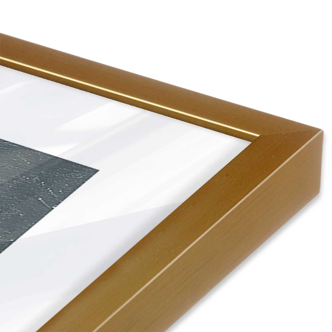 [Color:Polished Gold], Picture of art in a Polished Gold frame at an angle