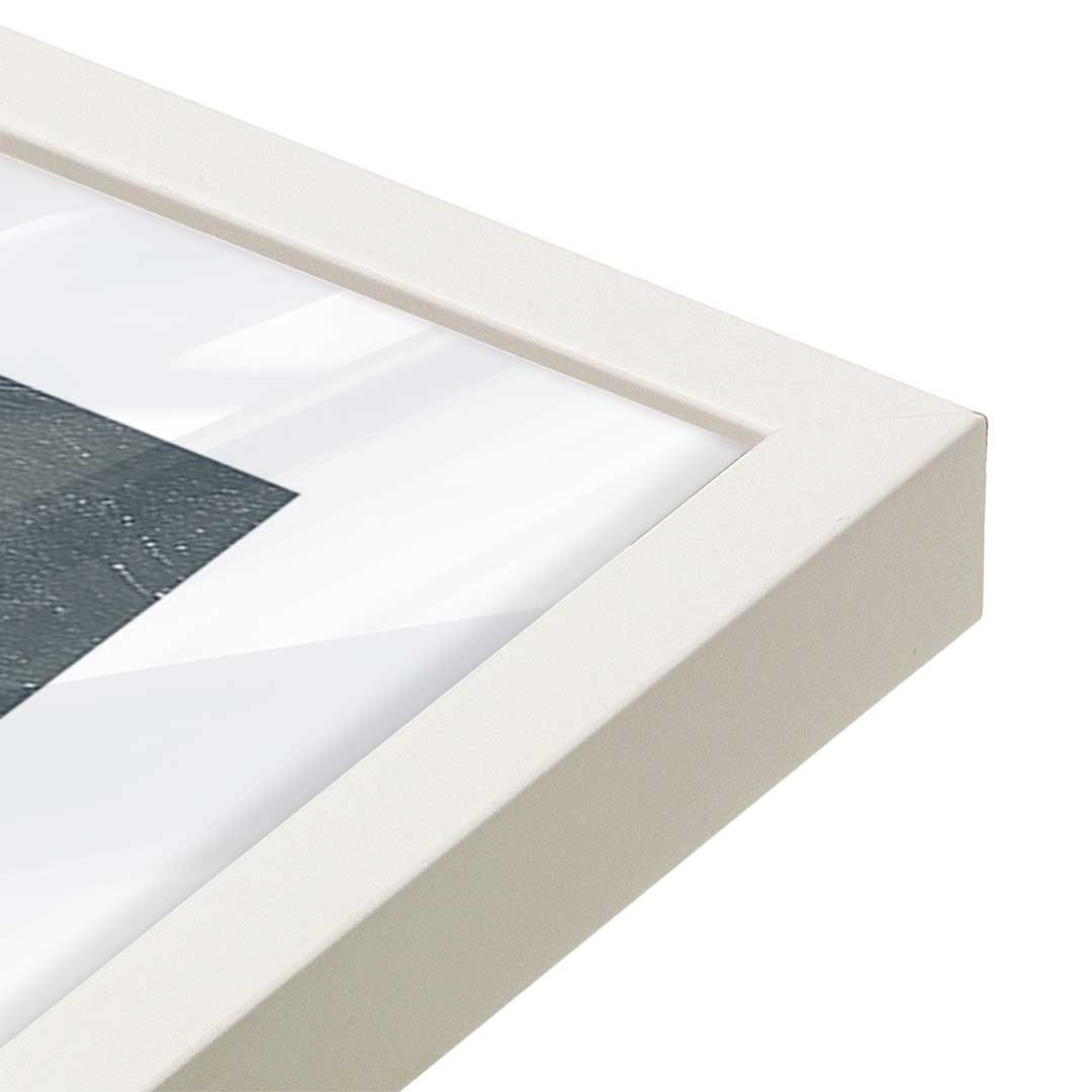[Color:Opaque White], Picture of art in a Opaque White frame at an angle