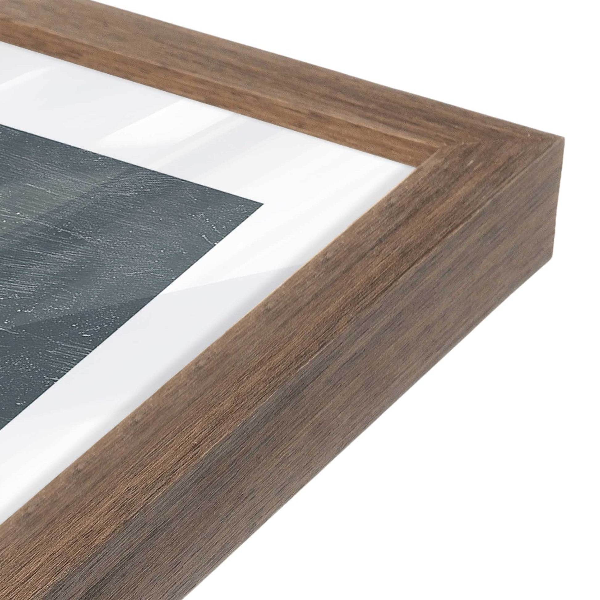 [Color:Walnut], Picture of art in a Walnut frame at an angle