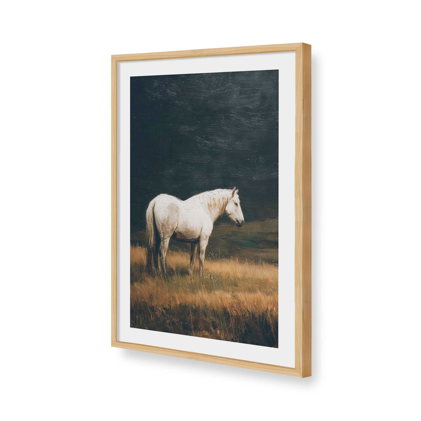 [Color:American Maple], Picture of art in a American Maple frame of the corner