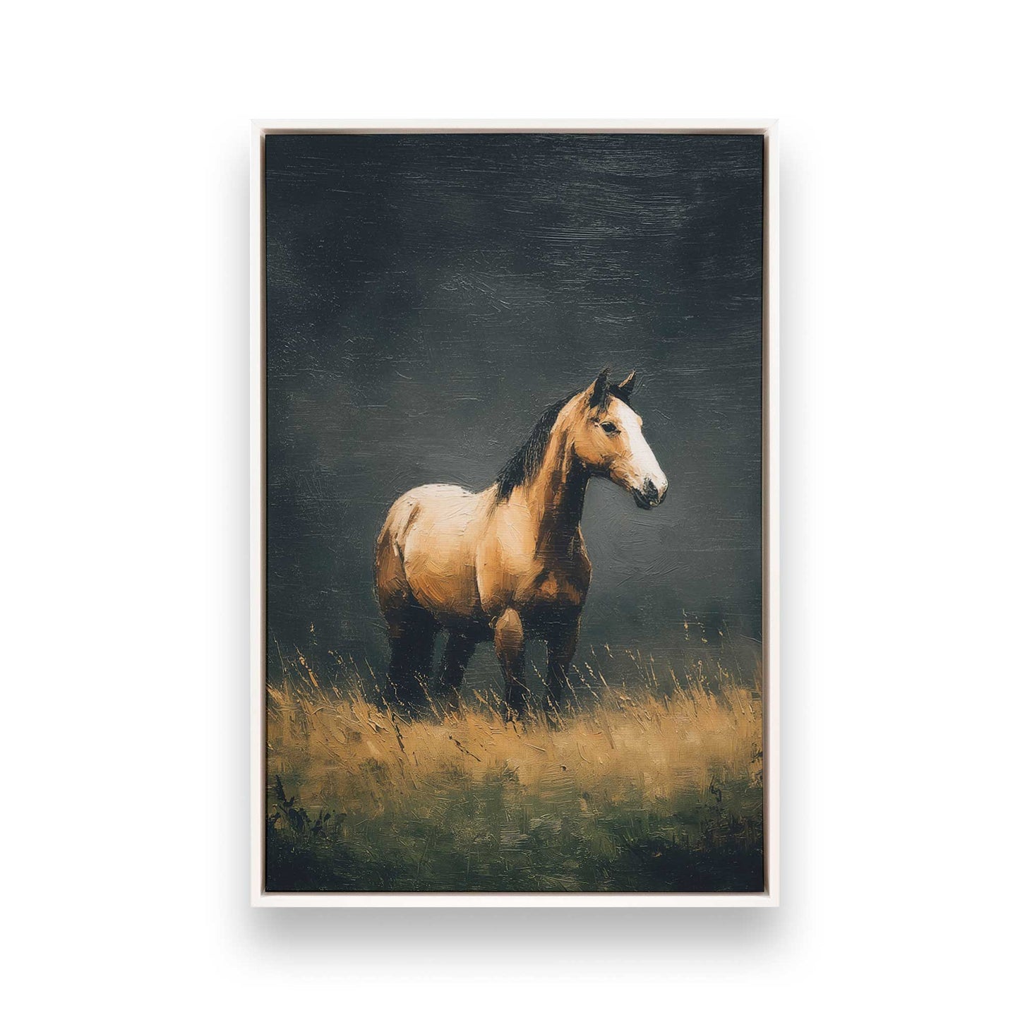 [Color:Opaque White], Picture of art in a White frame