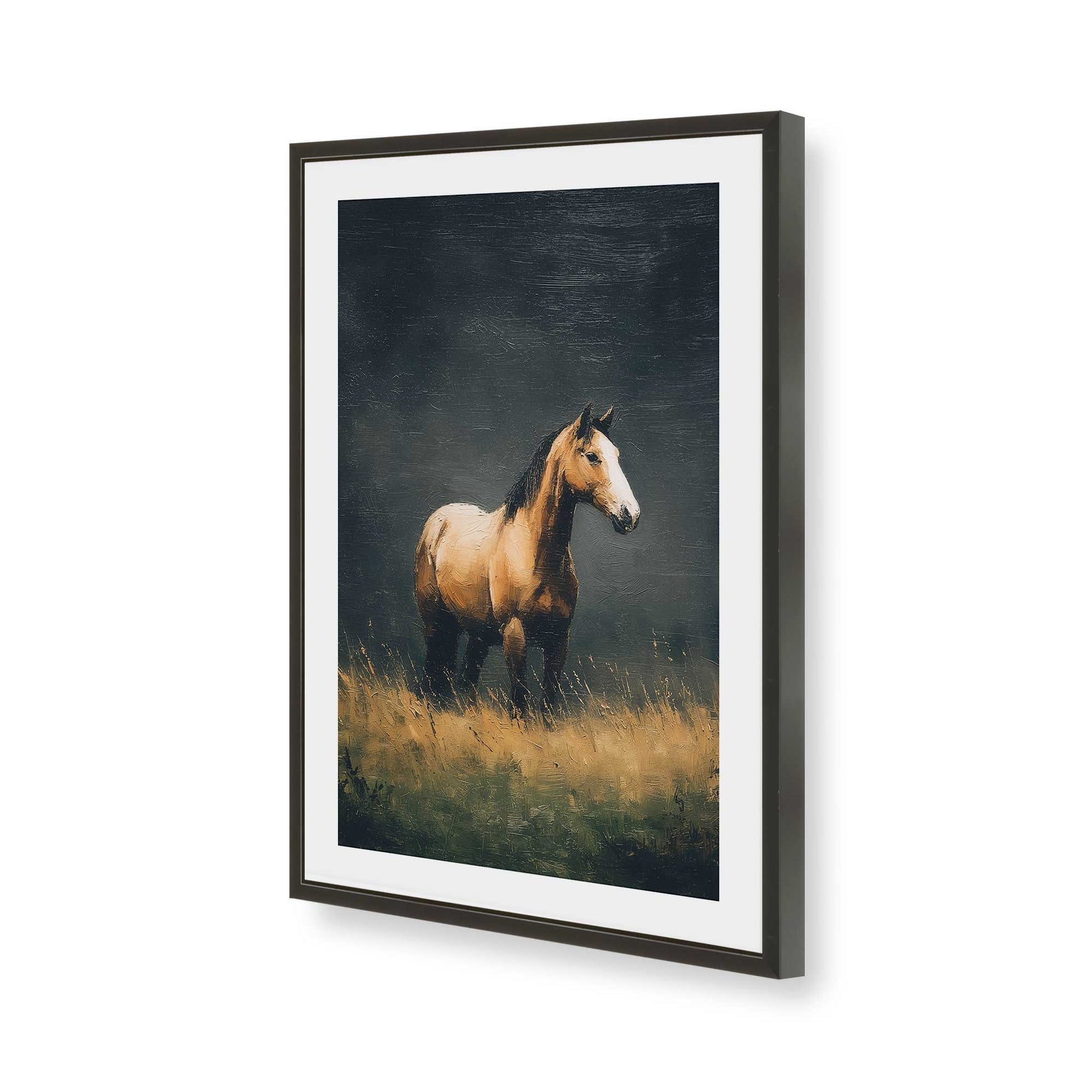 [Color:Satin Black], Picture of art in a Satin Black frame of the corner