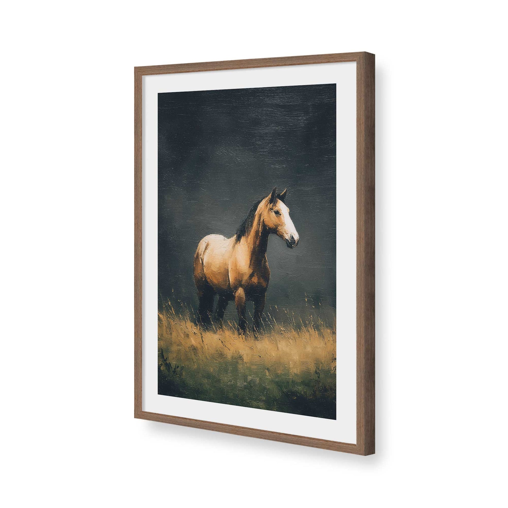 [Color:Walnut], Picture of art in a Walnut frame of the corner