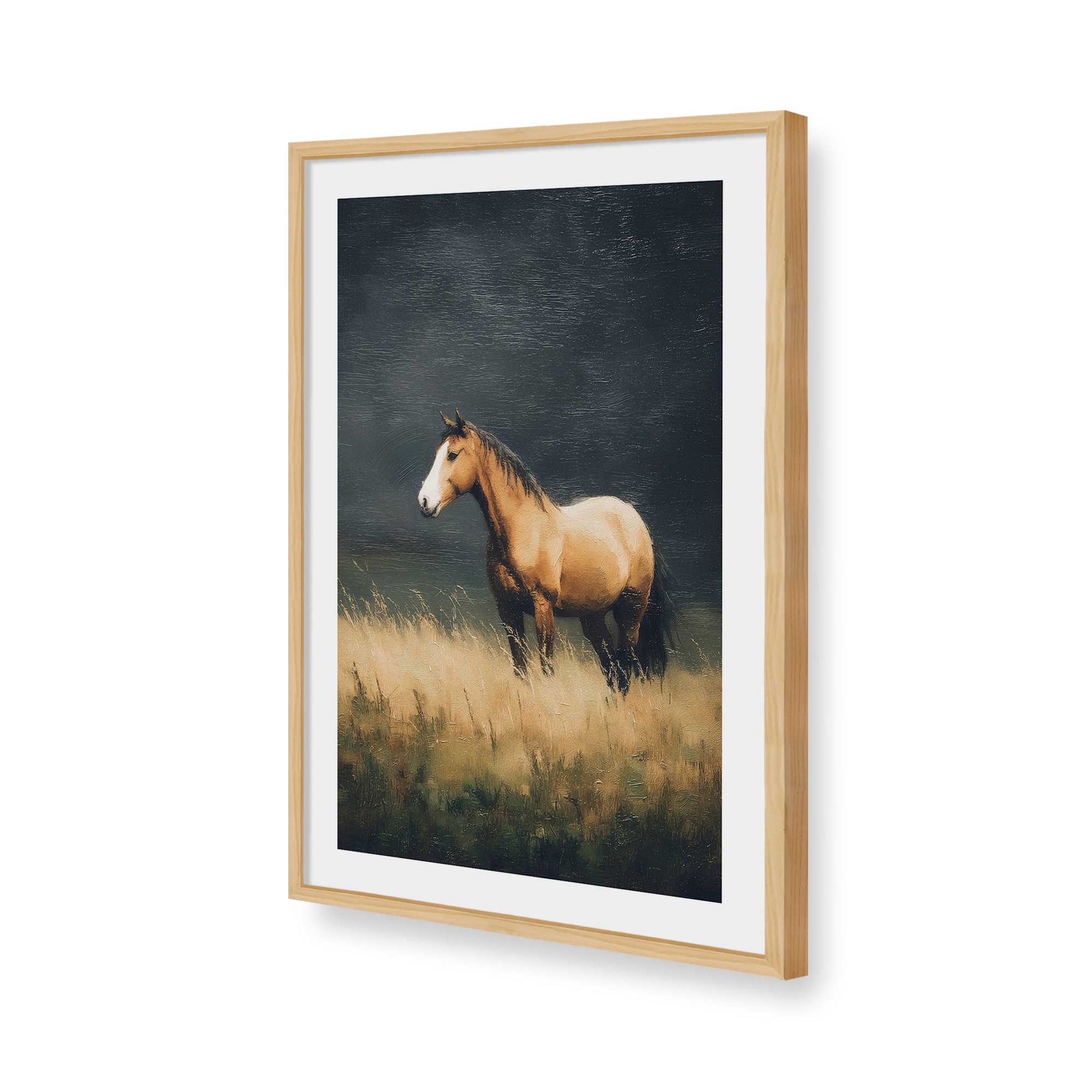 [Color:American Maple], Picture of art in a American Maple frame of the corner
