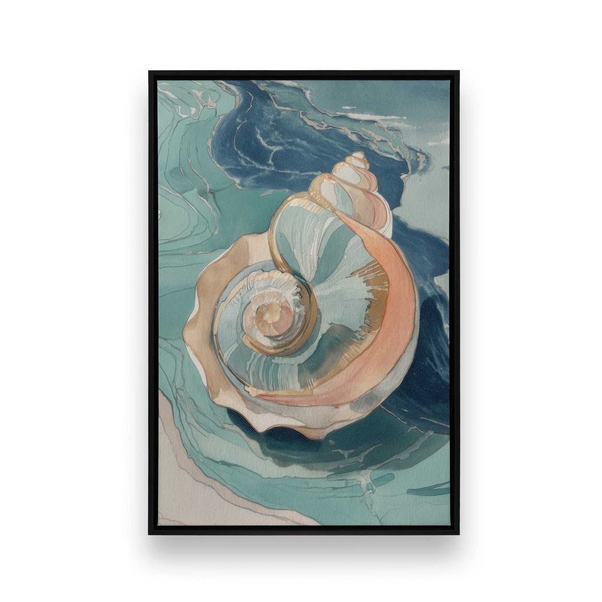 [Color:Satin Black], Picture of art in a Satin Black frame