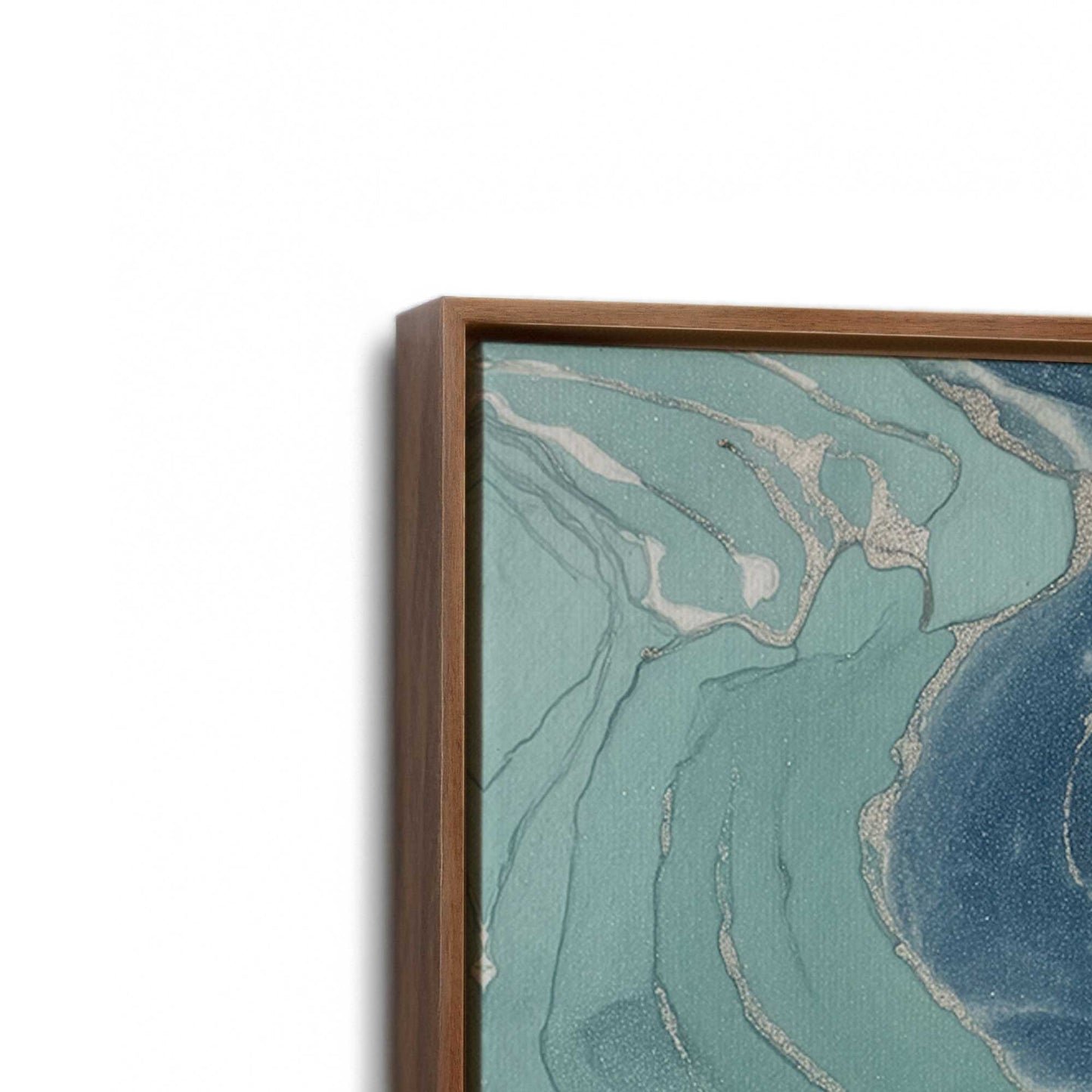 [Color:Walnut], Picture of art in a Walnut frame at an angle