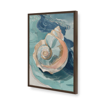 [Color:Brown], Picture of art in a Brown frame of the corner