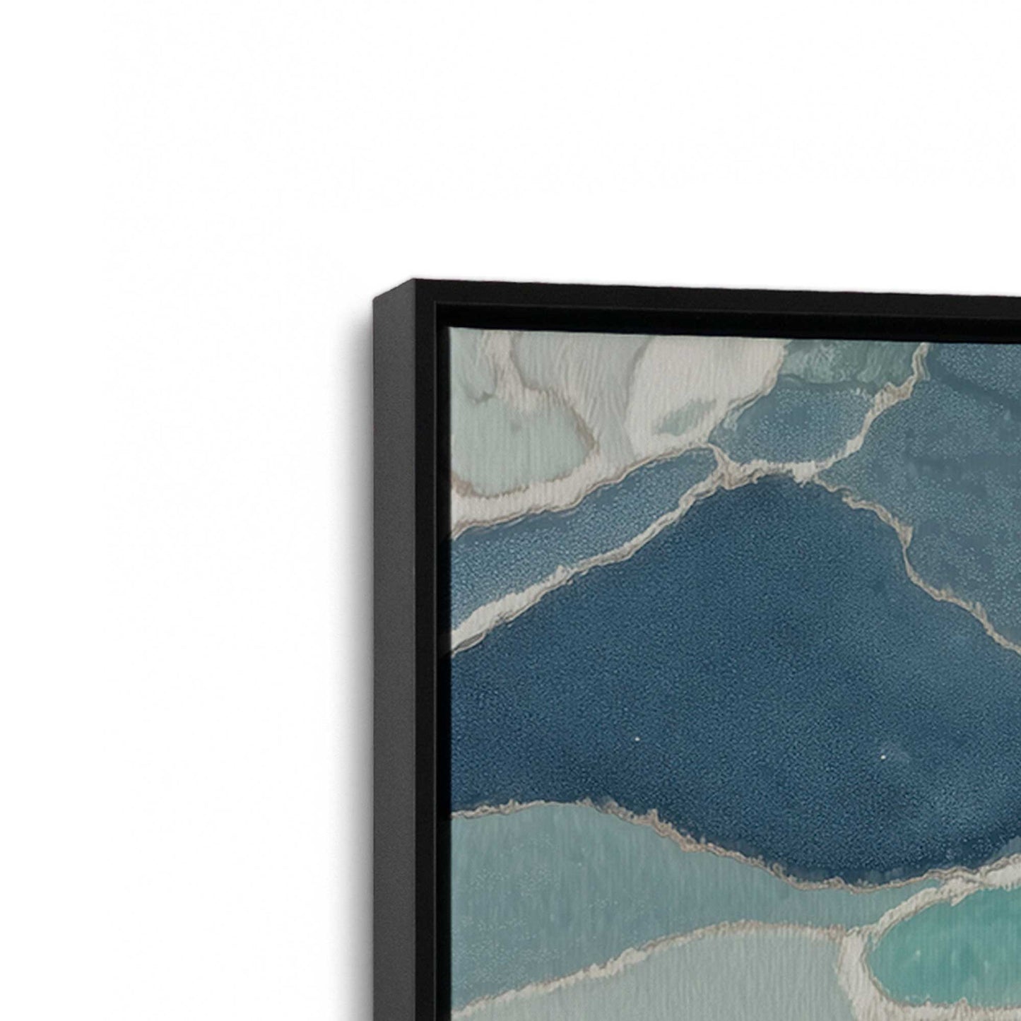 [Color:Satin Black], Picture of art in a Satin Black frame at an angle