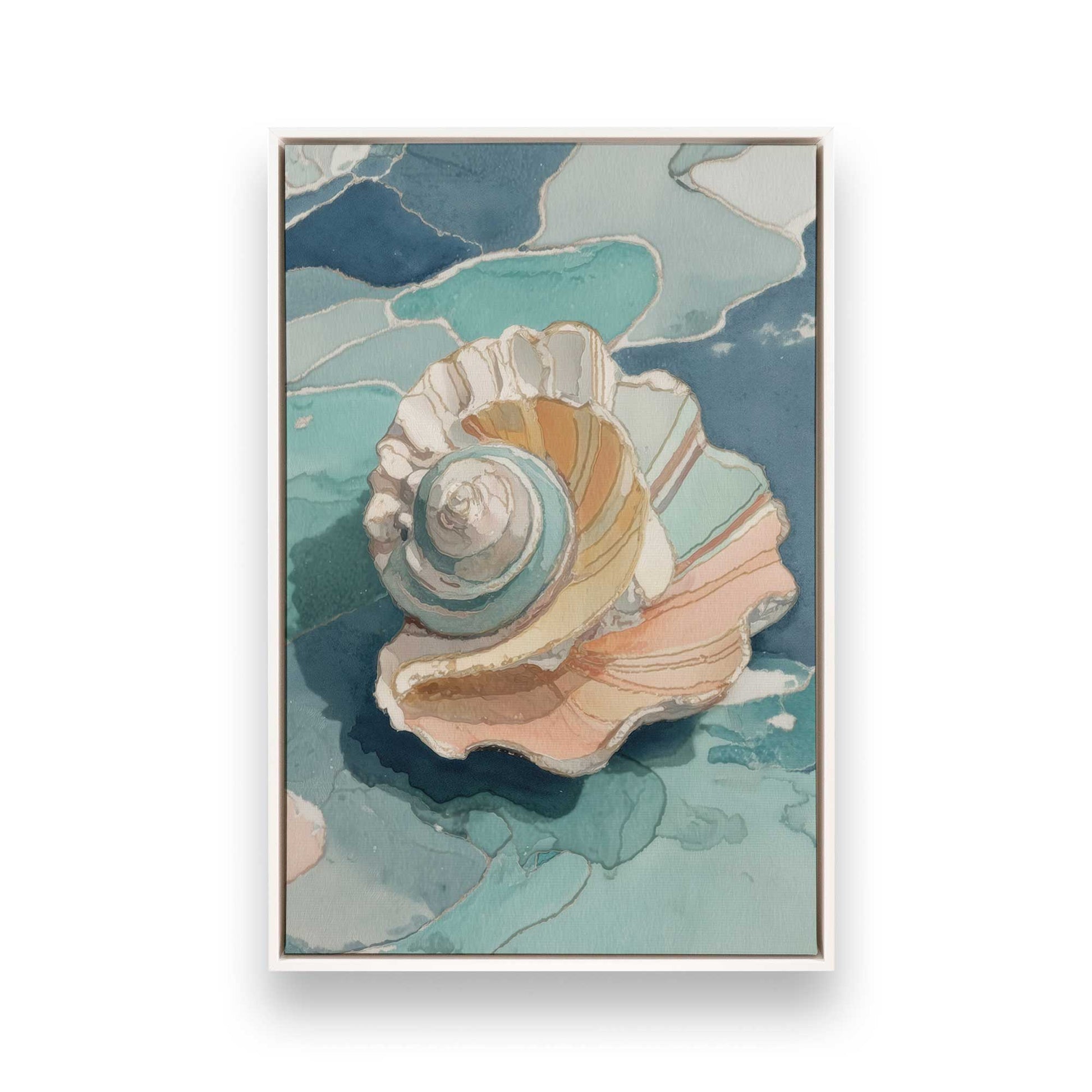 [Color:Opaque White], Picture of art in a White frame