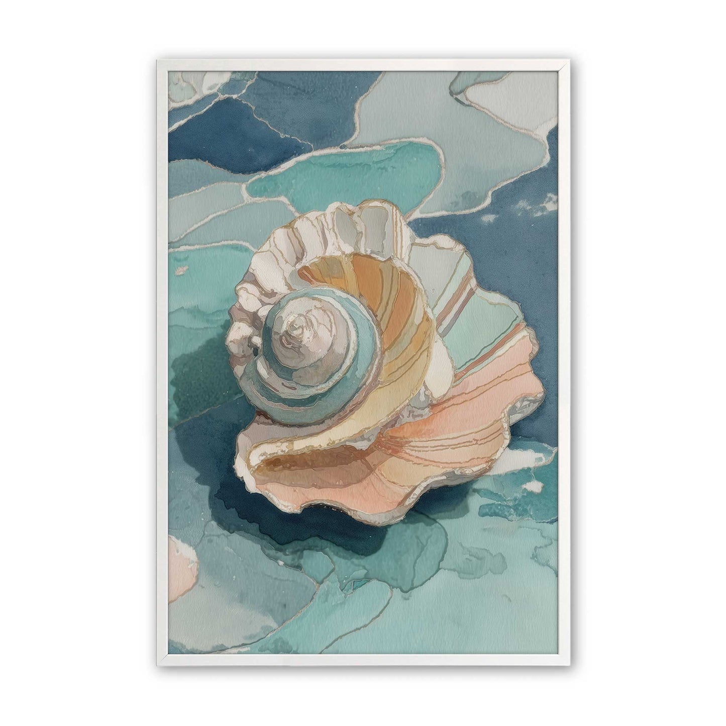 [Color:Opaque White], Picture of art in an Opaque White frame