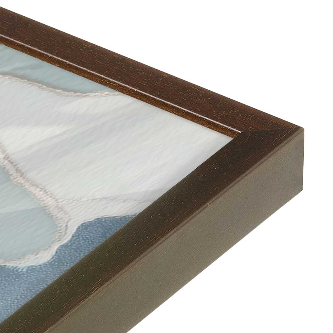 [Color:Brown], Picture of art in a Brown frame at an angle