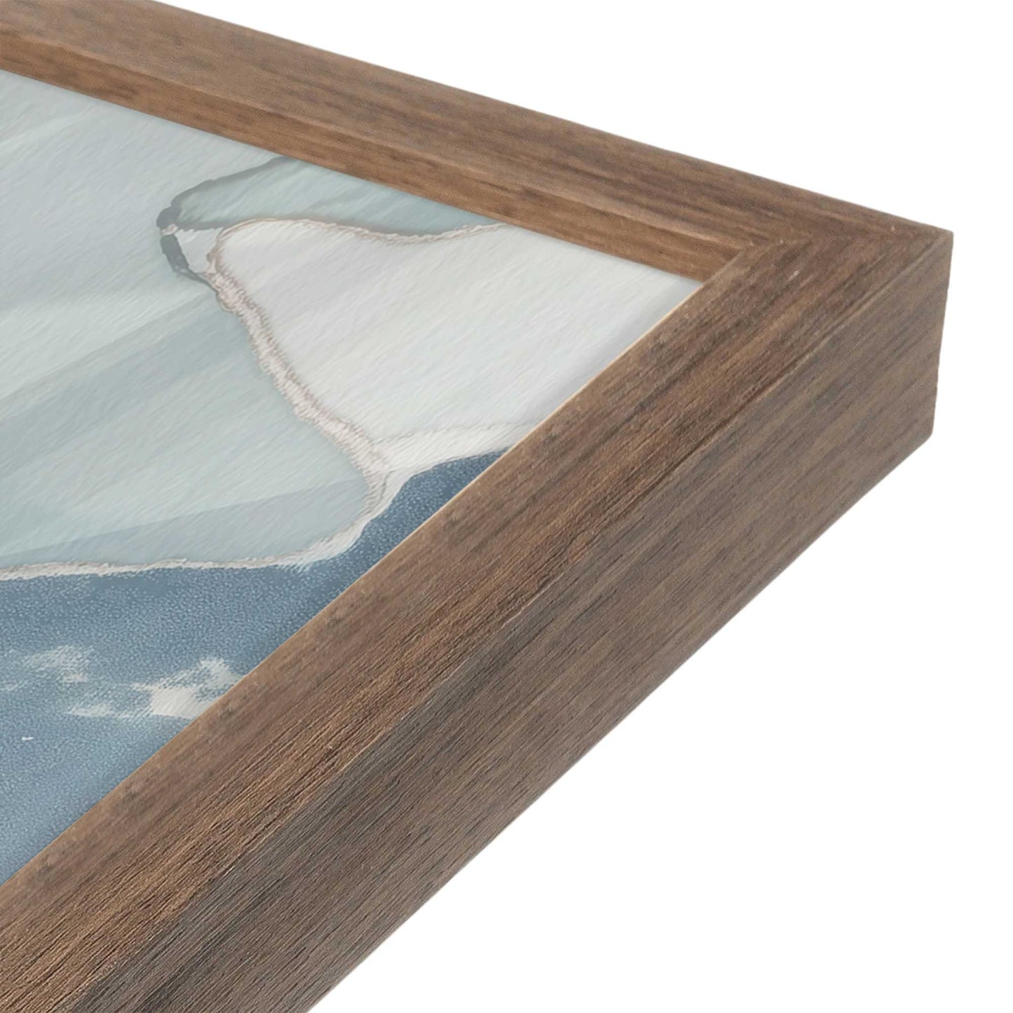 [Color:Walnut], Picture of art in a Walnut frame at an angle