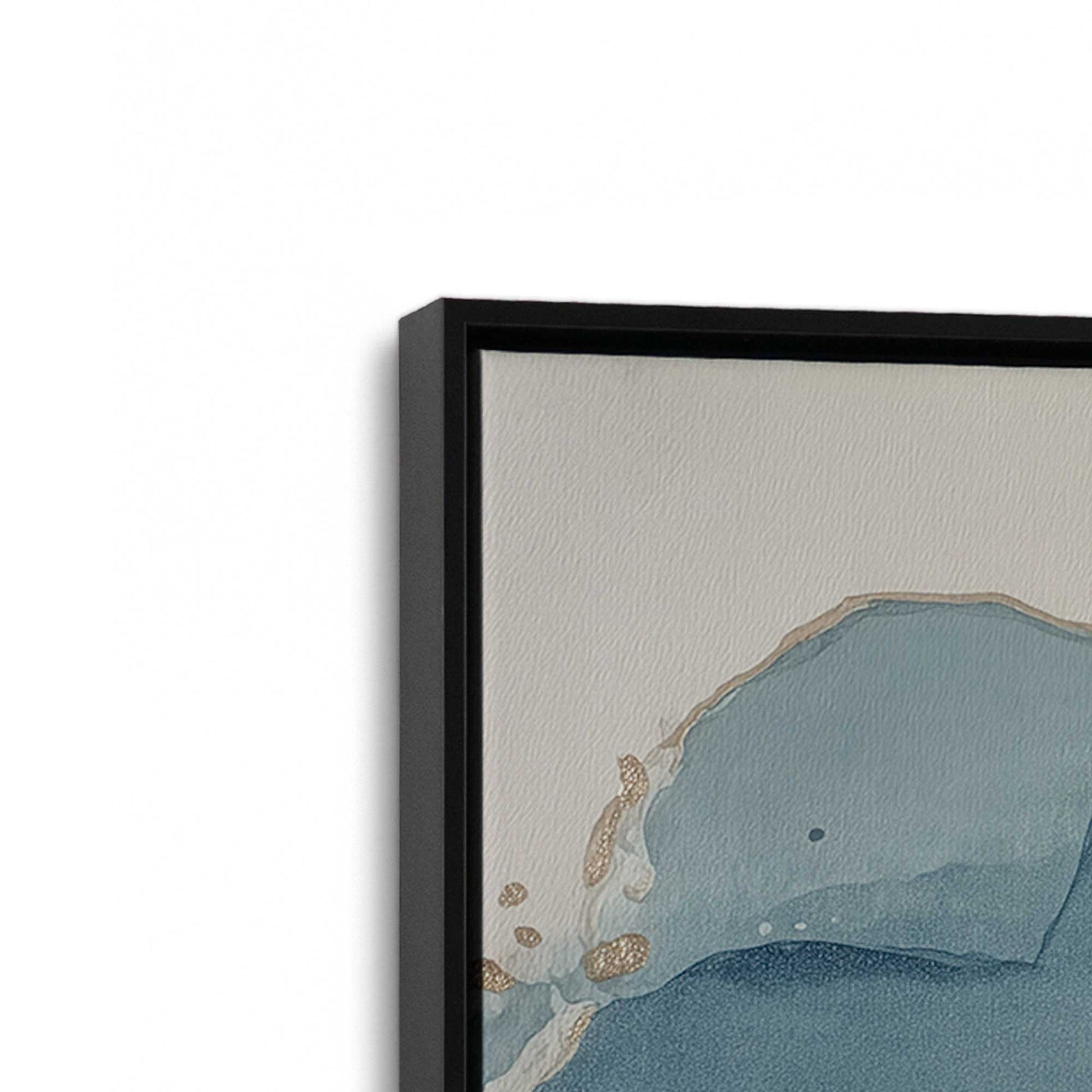 [Color:Satin Black], Picture of art in a Satin Black frame at an angle