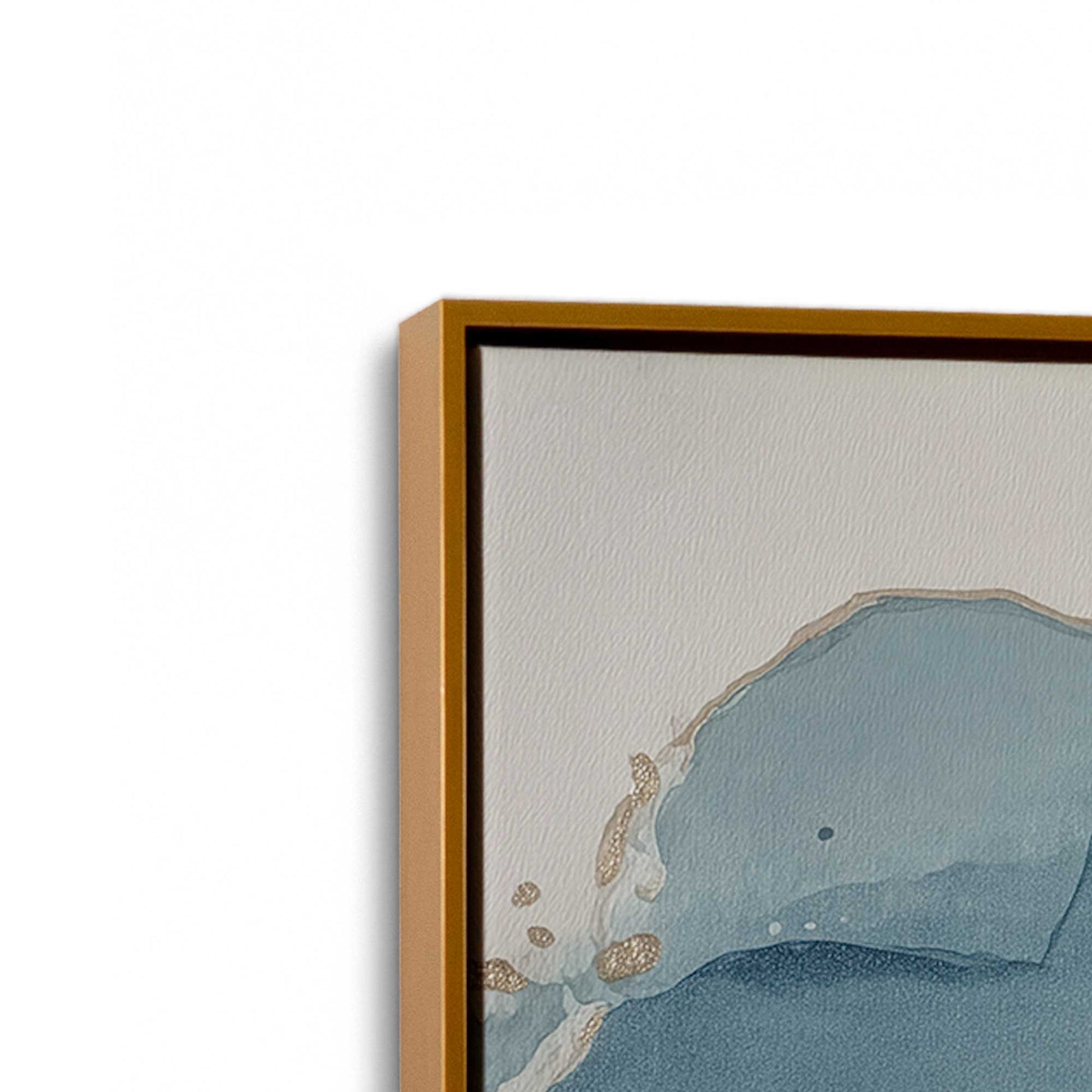 [Color:Polished Gold], Picture of art in a Polished Gold frame at an angle