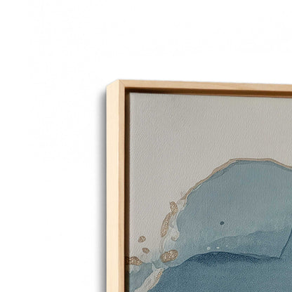 [Color:American Maple], Picture of art in a American Maple frame at an angle