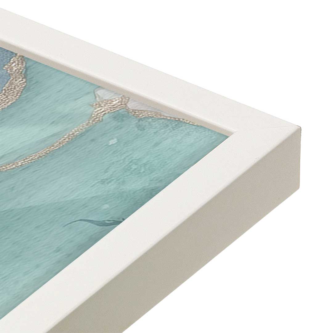 [Color:Opaque White], Picture of art in a Opaque White frame at an angle